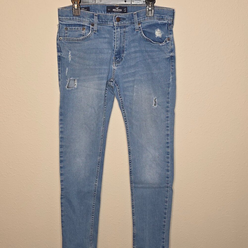 Hollister Skinny Epic Flex Women's Distressed Denim Jeans, Size 31" x 32"
